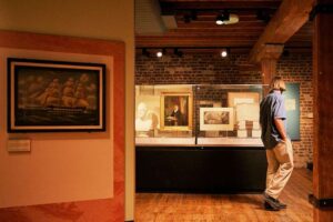 London Museum Docklands - Ausstellung: Stadt und Fluss zwischen 1800 und 1840 mit historischen Exponaten