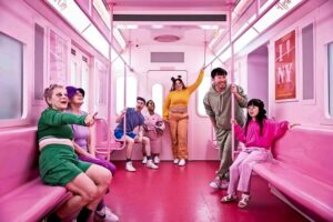 Museum of Ice Cream - New York City - rosafarbene U-Bahn