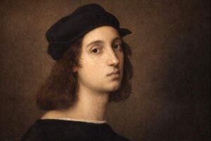 Raffael (Raffaello Sanzio da Urbino) - Selbstbildnis eines jungen, feingeistigen Künstlers der Renaissance
