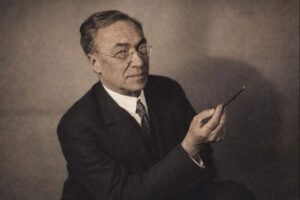 Wassily Kandinsky - Porträt des Pioniers der abstrakten Kunst mit Brille und Zeichenstift